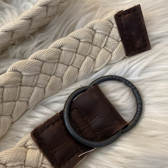 Abercrombie & Fitch cream braided belt - Picture 7 of 10